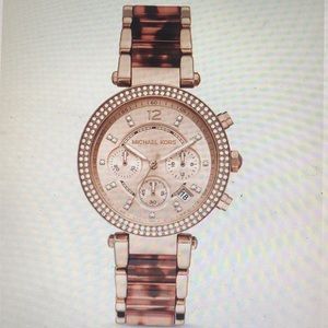 Oversized Parker Rose Gold-Tone Acetate Watch